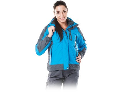 Izolovaná ochranná bunda pre ženy (Farba Modro-Sivá, Veľkosť 2XL)