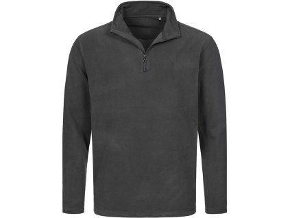 Pánska flísová mikina pre mužov (Farba Ocele Šedá, Veľkosť 2XL)