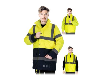 Izolovaná ochranná bunda pre mužov (Farba Žlto-Námornícka Modrá, Veľkosť 2XL)