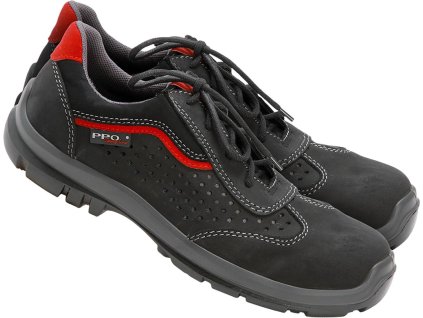 Bezpečnostná obuv pre mužov (Farba Čierno-Sivo-Červená, Veľkosť 39)