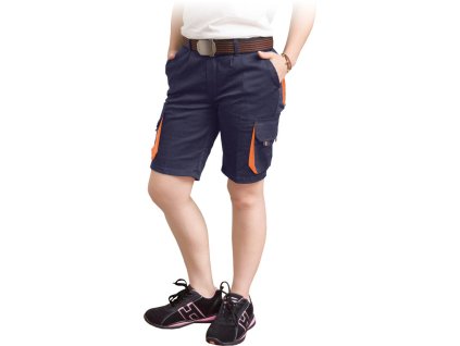 Ochranné nohavice do pásu - krátke pre ženy (Farba Námornícka Modro-Oranžová, Veľkosť 2XL)