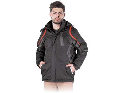 Izolovaná ochranná bunda pre mužov (Farba Čierno-Sivo-Oranžové, Veľkosť 2XL)