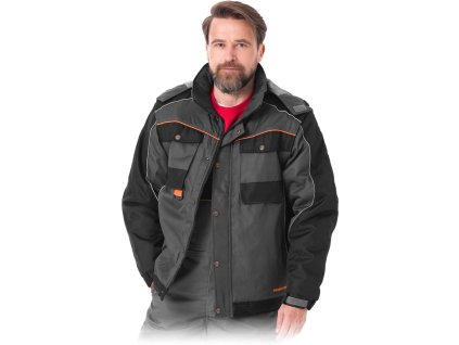 Izolovaná ochranná bunda pre mužov (Farba Ocel-Čierno-Oranžová, Veľkosť 2XL)