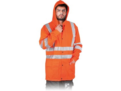 Ochranná dažďová bunda pre mužov (Farba Oranžová, Veľkosť 2XL)