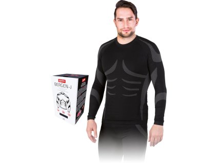 Termoaktívne tričko pre mužov (Farba Čierna A Sivá, Veľkosť 2XL)