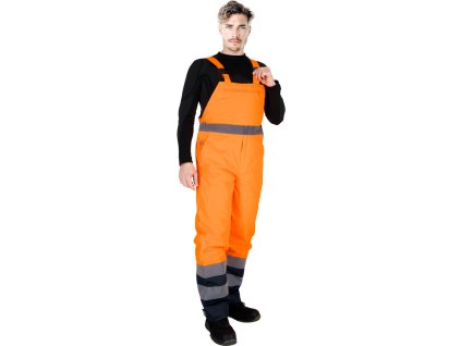 30652 ochranne nohavice bigbang s izolaciou pre muzov farba oranzovo namorna modra velkost 2xl