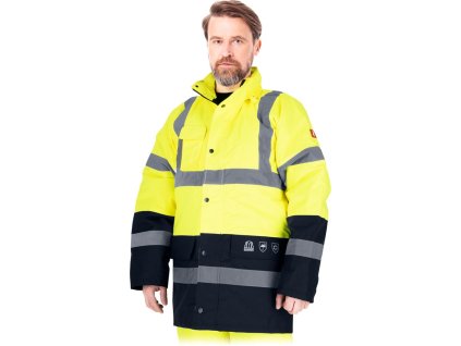 30679 izolovana ochranna bunda pre muzov farba zlto namornicka modra velkost 2xl