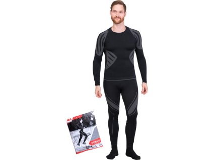 Termoaktívny set pre mužov (Farba Čierna A Sivá, Veľkosť 2XL-3XL)