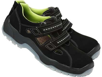 Bezpečnostná obuv pre mužov (Farba Čierno-Sivo-Limetová, Veľkosť 39)