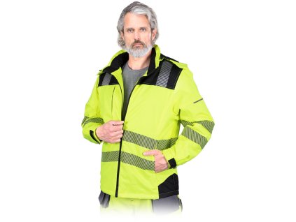 Izolovaná ochranná bunda pre mužov (Farba Žltočierna, Veľkosť 2XL)
