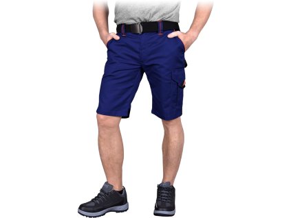 Ochranné nohavice do pásu - krátke pre mužov (Farba Modro-Čierna-Oranžová, Veľkosť 2XL)