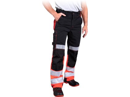 Ochranné nohavice dlhé v pase pre mužov (Farba Čierna A Červená, Veľkosť 46)