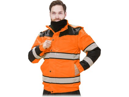 Izolovaná ochranná bunda pre mužov (Farba Oranžovo-Čierna, Veľkosť 2XL)