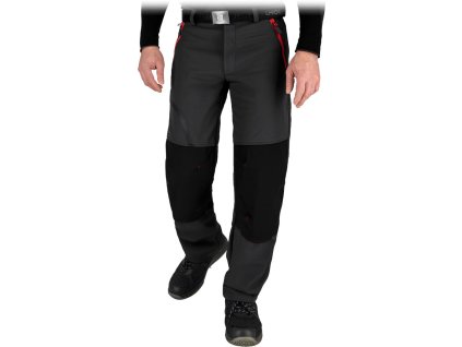 Ochranné nohavice s dlhým pásom pre mužov (Farba Šedo-Čierna-Červená, Veľkosť 2XL)