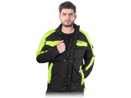 Izolovaná ochranná bunda pre mužov (Farba Čierna A Žltá, Veľkosť 2XL)