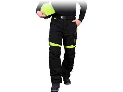 Izolované ochranné nohavice pre mužov (Farba Čierna A Žltá, Veľkosť 2XL)