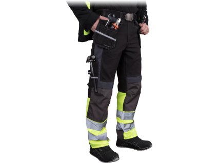 Ochranné nohavice dlhé v pase pre mužov (Farba Čierno-Žltá-Šedá, Veľkosť 46)