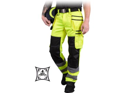 31336 ochranne nohavice s dlhym pasom pre muzov farba cierna a zlta velkost 46