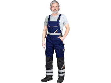 Ochranné kombinézy pre mužov (Farba Modro-Čierna-Oranžová, Veľkosť 46)