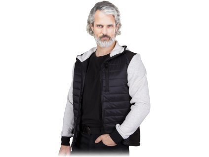 Ochranná bunda pre mužov (Farba Čierno-Svetlo Sivá, Veľkosť 2XL)