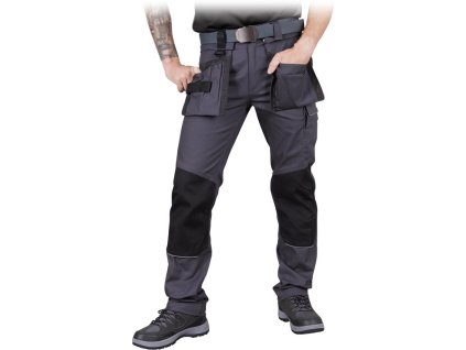Ochranné nohavice s dlhým pásom pre mužov (Farba Sivočierna, Veľkosť 46)