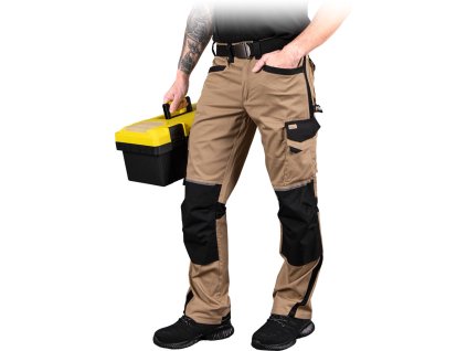 Ochranné nohavice s dlhým pásom pre mužov (Farba Béžovo-Čierna, Veľkosť 46)