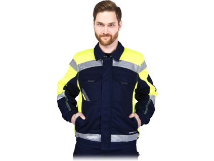 Izolovaná ochranná bunda pre mužov (Farba Námornícka-Žltá-Šedá, Veľkosť 2XL)