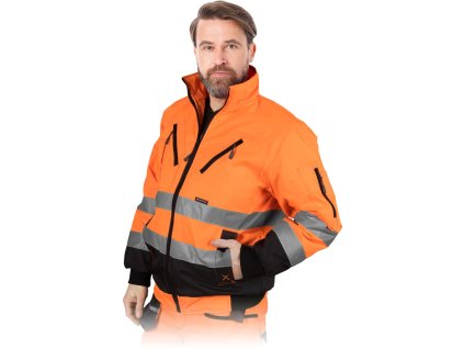 31813 izolovana ochranna bunda pre muzov farba oranzovo cierna velkost 2xl