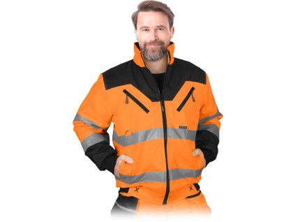 31819 izolovana ochranna bunda pre muzov farba oranzovo cierna velkost 2xl