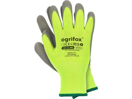 Ochranné rukavice ox.12.396 wintex pre mužov (Farba Žlto-Šedá, Veľkosť 7)