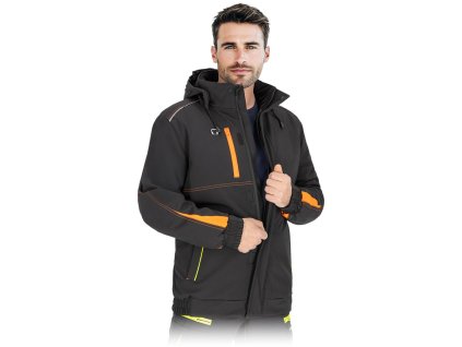 Izolovaná ochranná bunda pre mužov (Farba Čierna, Veľkosť 2XL)