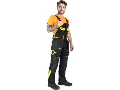 Ochranné kombinézy pre mužov (Farba Čierna-Žltá-Oranžová, Veľkosť 46)
