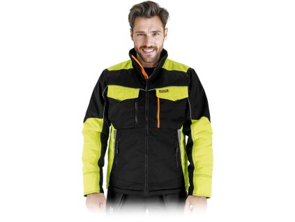 Izolovaná ochranná bunda pre mužov (Farba Čierna-Žltá-Oranžová, Veľkosť 2XL)