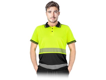 32047 ochranne polo tricko pre muzov farba zltocierna velkost 2xl