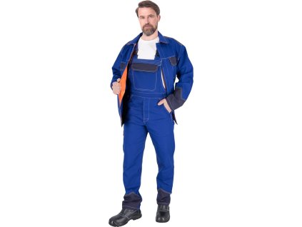 Ochranné kombinézy pre mužov (Farba Modro-Námornická-Oranžová, Veľkosť 46)
