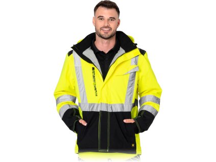 32320 1 izolovana ochranna bunda pre muzov farba zlty velkost 2xl