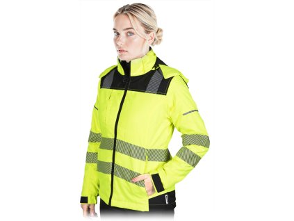 Izolovaná ochranná bunda pre ženy (Farba Žltočierna, Veľkosť 2XL)
