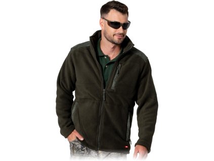 Ochranná flísová mikina pre mužov (Farba Zelená, Veľkosť 2XL)