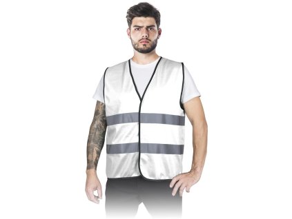 Výstražná vesta pre mužov (Farba Biela, Veľkosť 2XL)