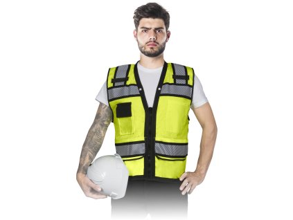 Výstražná vesta pre mužov (Farba Žltočierna, Veľkosť 2XL)