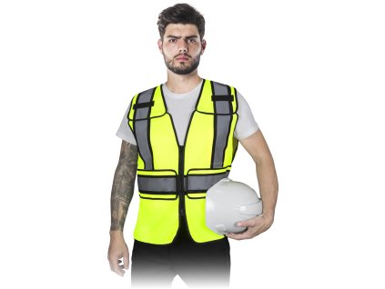 Výstražná vesta pre mužov (Farba Žltočierna, Veľkosť 2XL)