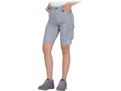 Ochranné nohavice do pásu - krátke pre ženy (Farba Svetlo Sivá-Mäťová, Veľkosť 2XL)