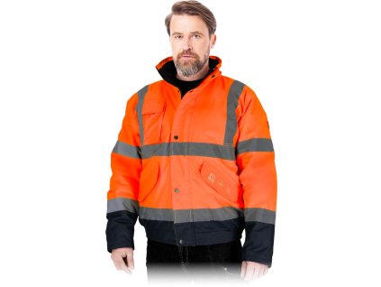 Izolovaná ochranná bunda pre mužov (Farba Oranžovo-Námorná Modrá, Veľkosť 2XL)