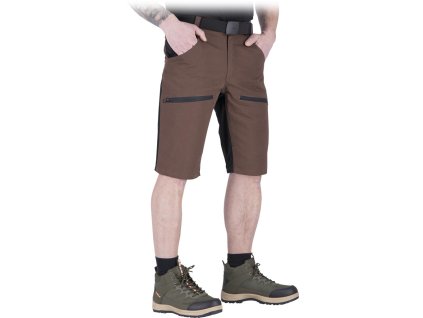 32872 1 ochranne nohavice do pasu kratke pre muzov farba hnedocierna velkost 2xl