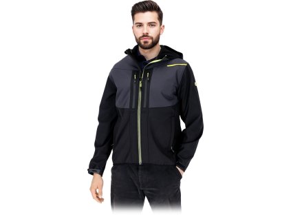 Ochranná bunda pre mužov (Farba Čierno-Sivá-Žltá, Veľkosť 2XL)