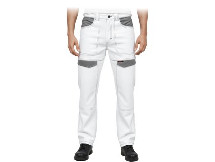Ochranné nohavice s dlhým pásom pre mužov (Farba Bielo-Sivá, Veľkosť 44)