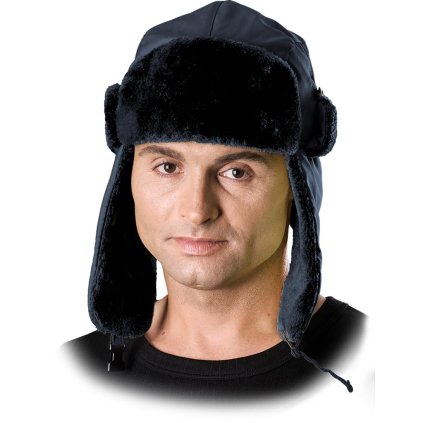 CZAPKA OCIEPLANA OCHRONNA (Farba navy, Veľkosť ONE SIZE)