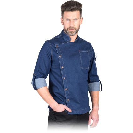 69379 3 bluza kucharska ochronna pre muzov farba navy velkost 2xl