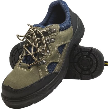 BUTY BEZPIECZNE pre mužov (Farba zelená-tmavo modrá-čierna, Veľkosť 39)