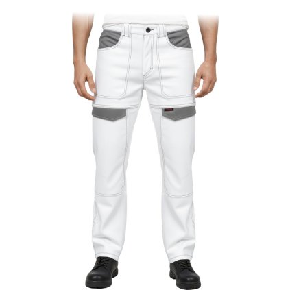 69631 10 spodnie ochronne do pasa pre muzov farba bielo siva velkost 44